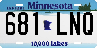 MN license plate 681LNQ
