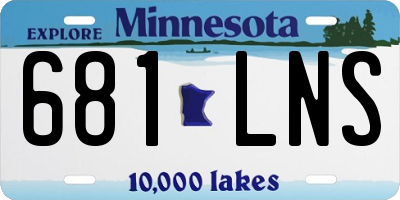 MN license plate 681LNS