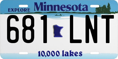 MN license plate 681LNT