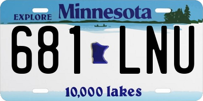 MN license plate 681LNU