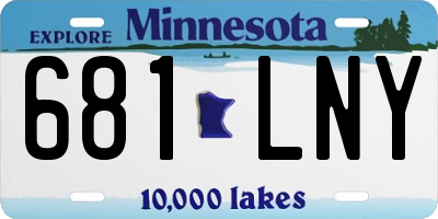 MN license plate 681LNY