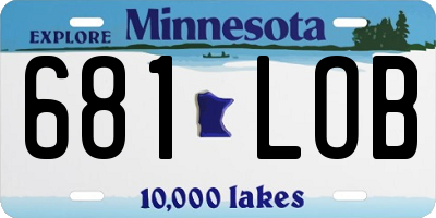 MN license plate 681LOB