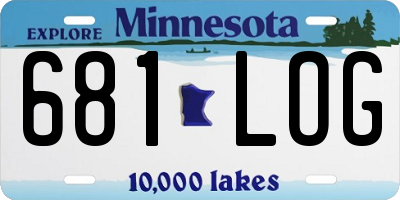 MN license plate 681LOG
