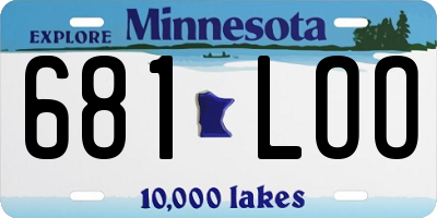 MN license plate 681LOO