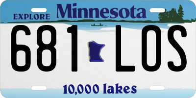 MN license plate 681LOS