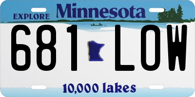 MN license plate 681LOW