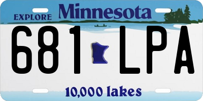 MN license plate 681LPA
