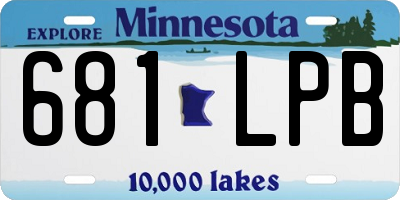 MN license plate 681LPB
