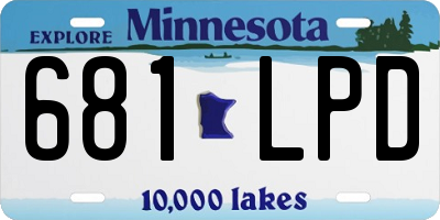 MN license plate 681LPD
