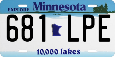 MN license plate 681LPE