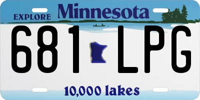 MN license plate 681LPG