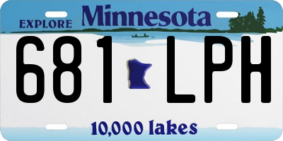 MN license plate 681LPH