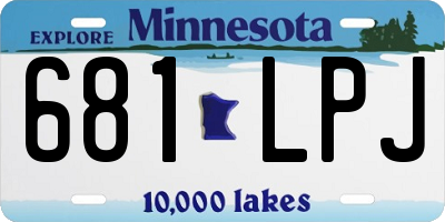 MN license plate 681LPJ