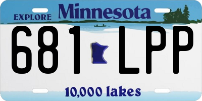 MN license plate 681LPP