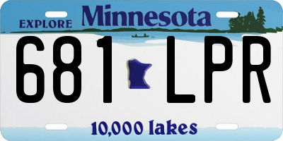 MN license plate 681LPR