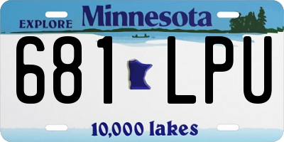 MN license plate 681LPU
