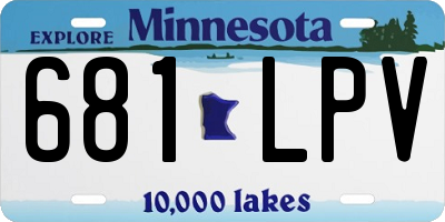 MN license plate 681LPV
