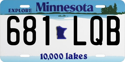 MN license plate 681LQB