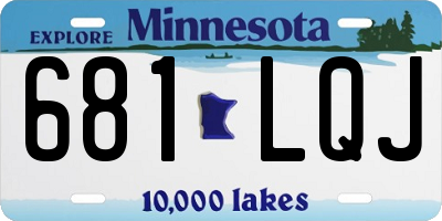 MN license plate 681LQJ