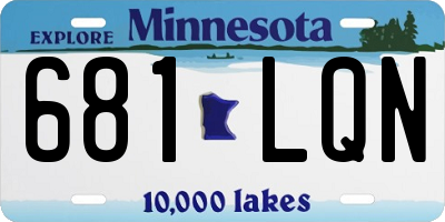 MN license plate 681LQN