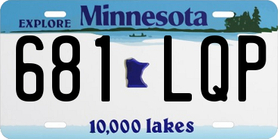 MN license plate 681LQP