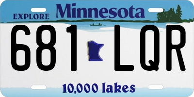 MN license plate 681LQR