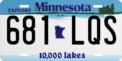 MN license plate 681LQS