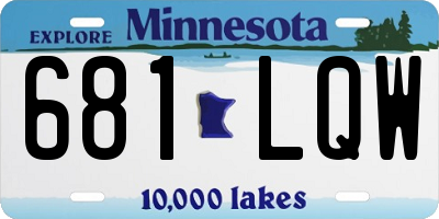 MN license plate 681LQW