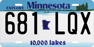 MN license plate 681LQX