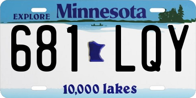 MN license plate 681LQY