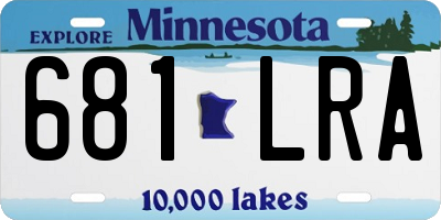 MN license plate 681LRA