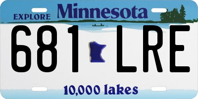 MN license plate 681LRE