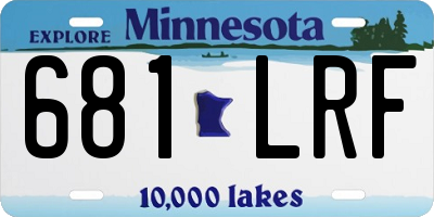 MN license plate 681LRF