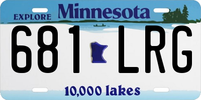 MN license plate 681LRG
