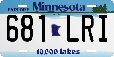 MN license plate 681LRI