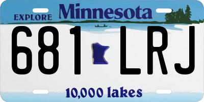 MN license plate 681LRJ