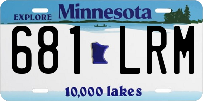 MN license plate 681LRM