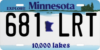 MN license plate 681LRT