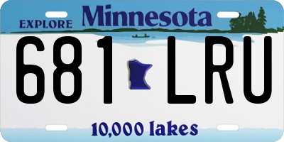 MN license plate 681LRU