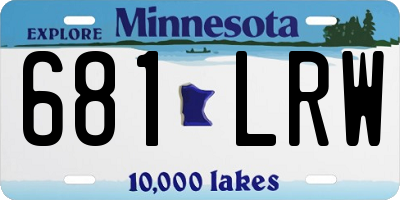 MN license plate 681LRW