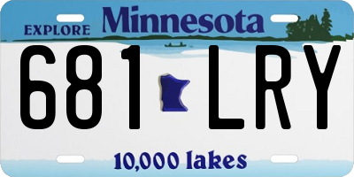 MN license plate 681LRY