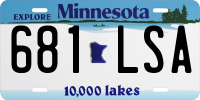 MN license plate 681LSA