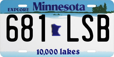 MN license plate 681LSB