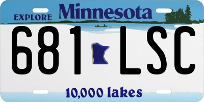 MN license plate 681LSC