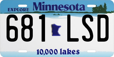 MN license plate 681LSD