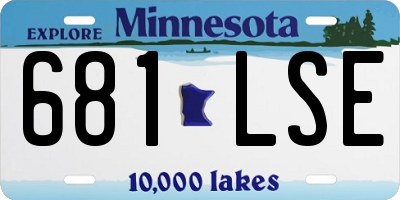 MN license plate 681LSE