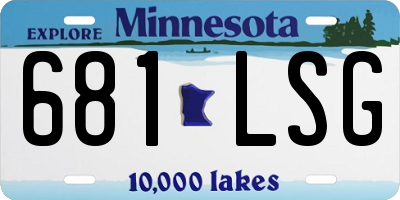MN license plate 681LSG
