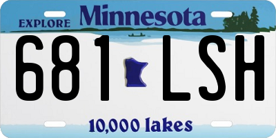 MN license plate 681LSH