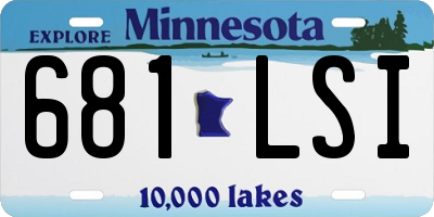MN license plate 681LSI