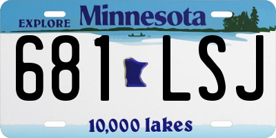 MN license plate 681LSJ
